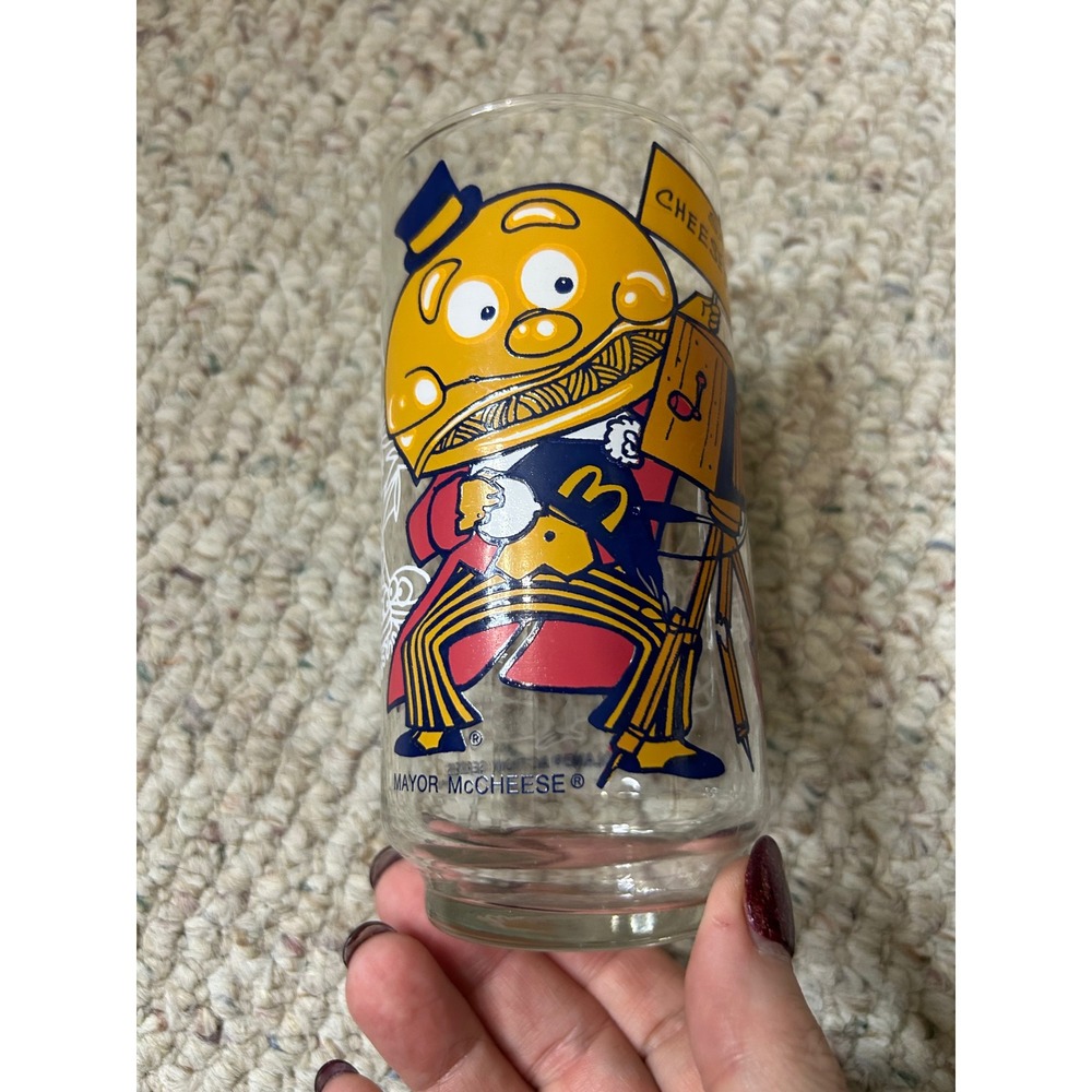 Vintage 1977 McDonalds Action Series Mayor McCheese Collector Glass‎ Tumbler